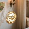 2D Flat 1pc Ramadan Mubarak Wooden Sign Hanging, Gold Petal Printed Art Decoration, Home Entryway Living Room Bedroom Balcony Garden Decor, Country