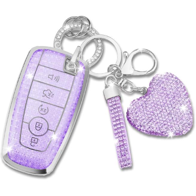 Car Key Cover for Ford, Soft TPU Protection Key Case Compatible With Ford Maverick Lincoln Fusion F150 F250 F350 F450 F550, 5 Buttons Remote Key