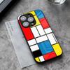 M-Mondrians Phone Case For IPhone 17 Pro Max 14 Pro 15 12 11 13 Mini X XR XS 16 Plus SE Glass Cover