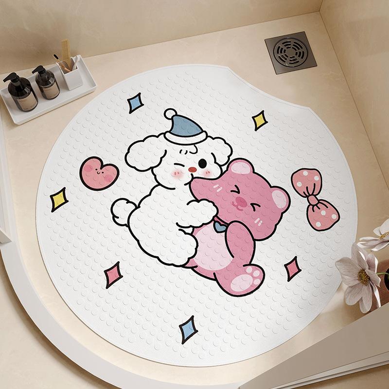 Round Bathroom Anti-slip Pads for Home Use of Elderly and Children Anti-fall Bathing Pads for Bathroom Shower Room Foot Pads Suction Pads