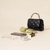 Dou Xiaozhu Napa Leather Diamond Quilted Handbag