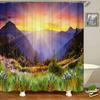 Forest Natural Scenery Shower Curtains 3d Printing Bath Curtains Polyester Washable Fabric With Hooks Home Decorative Screen