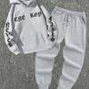 Completo sportivo da uomo per la corsa all'aperto primavera-autunno felpa con cappuccio outfit pantaloni lunghi comodi e versatili outfit Abbigliamento uomo