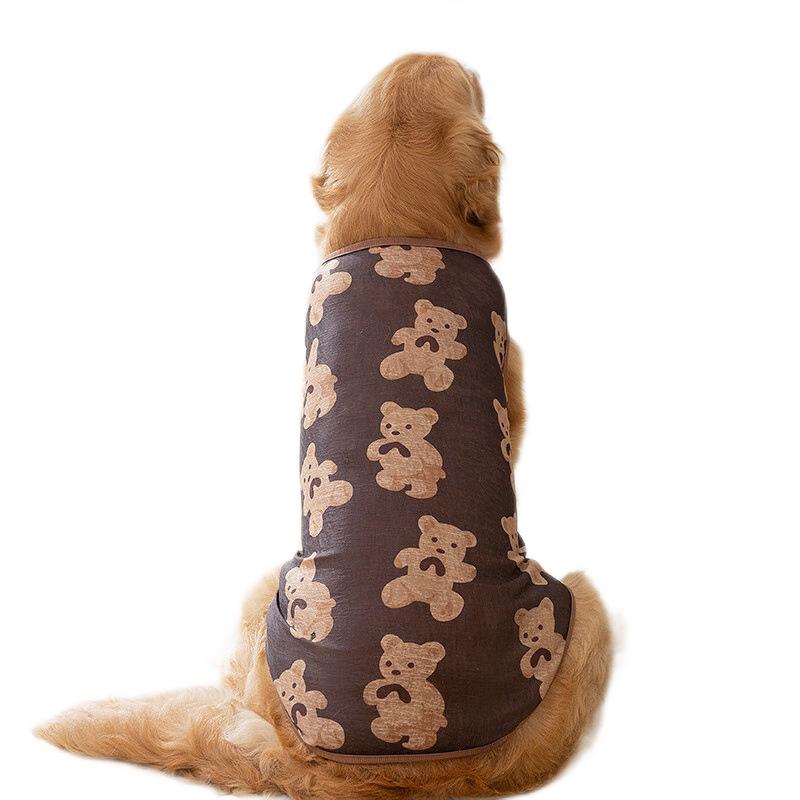 Frühling und Sommer Hund Golden Retriever Großer Hund Atmungsaktiv Dünn Koreanische Version Bärenhund Weste Mittelgroßer und Großer Hund Haustier Hund Kleidung