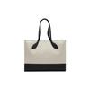Bally Large Logo Color Block Snap Closure Layered Fabric Tote Bag Women Tote White Black 6304580