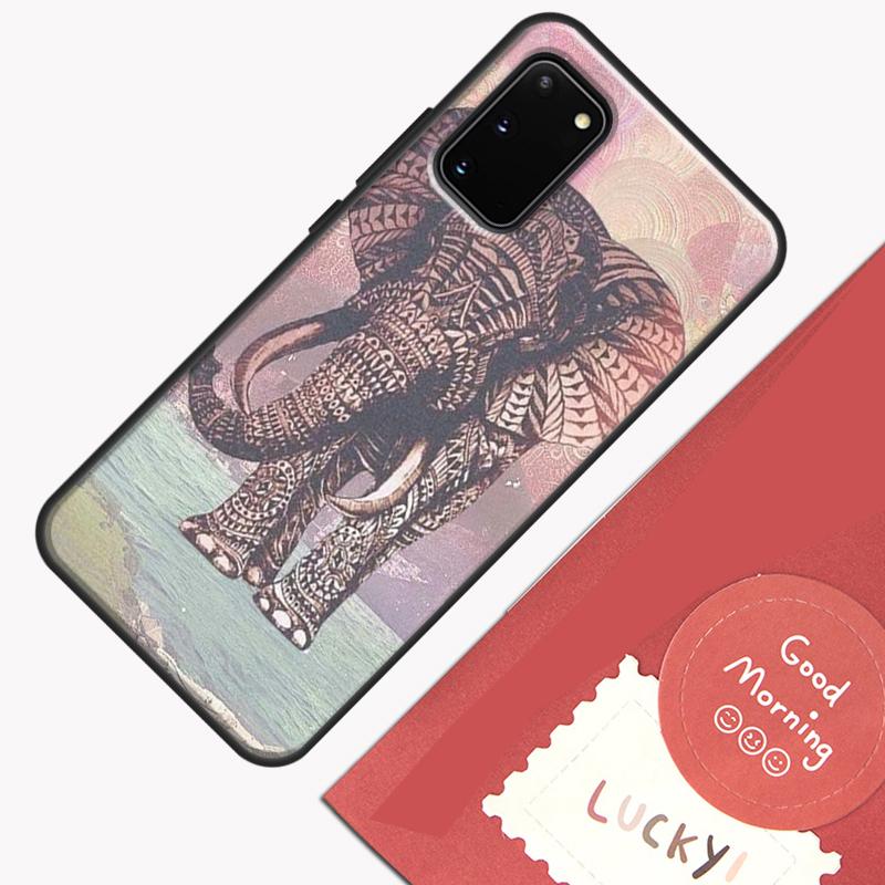 Elephant Floral Tribal Phone Case For Samsung Galaxy S26 S25 Ultra S20 S21 S22 S23 S24 S10 Plus S25 FE Cover Shell