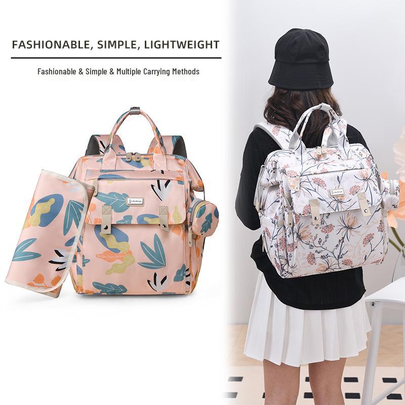 New Large Capacity Mother & Baby Casual Backpack - Fashionable & Portable Double Shoulder Mummy Bag