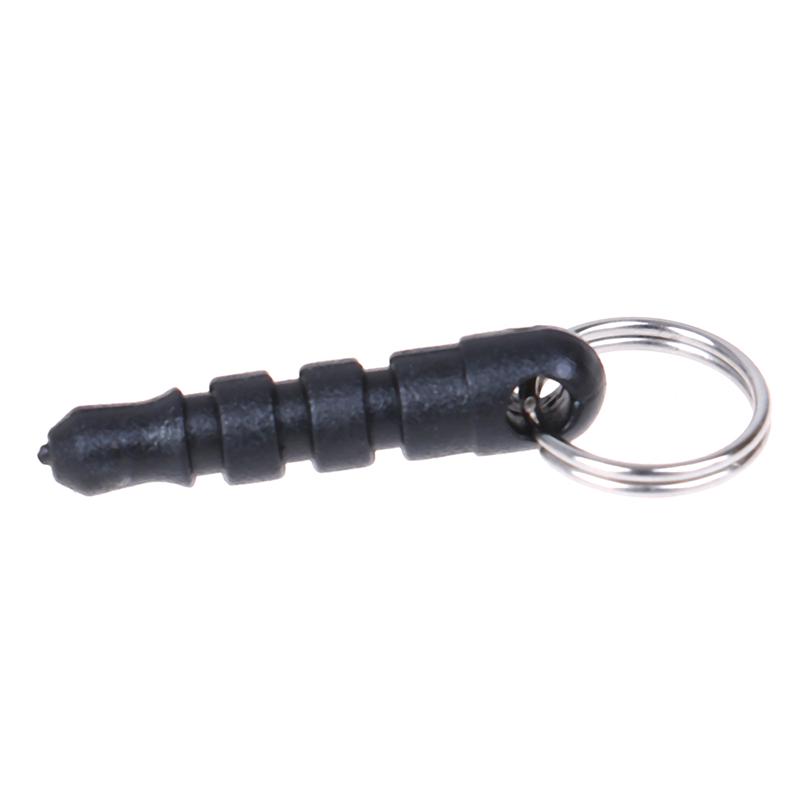 50 Pz 3,5 Mm Universale Nero Spina Cuffie Auricolari per Telefono con Anello Forato
