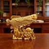 Elegant Arowana Fish Sculpture with Fengshui Symbolism Alloy Animal Figurine Ornament for Office Living Room Decoration