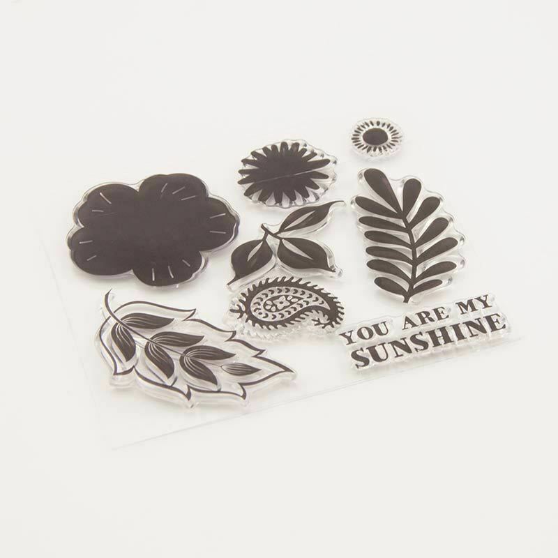 Fern Leaf Transparent Silicone Clear Stamp for DIY Scrapbooking Album Clear Stamps Sunshine Flower Petal