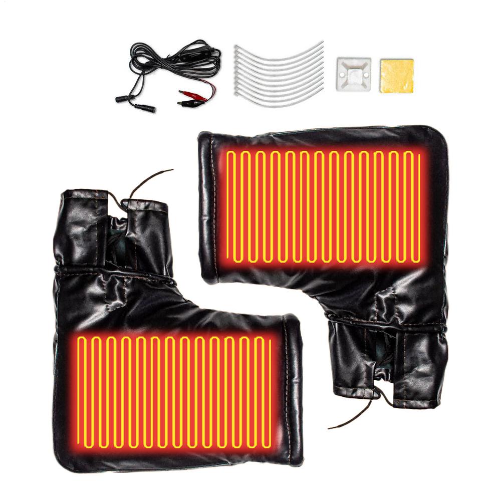 

Motorcycle Handle Gloves 12V Heating Mittens Waterproof Motorcycle Handlebar Mitts For Winter Scooter ATV Bike Commuting червоний