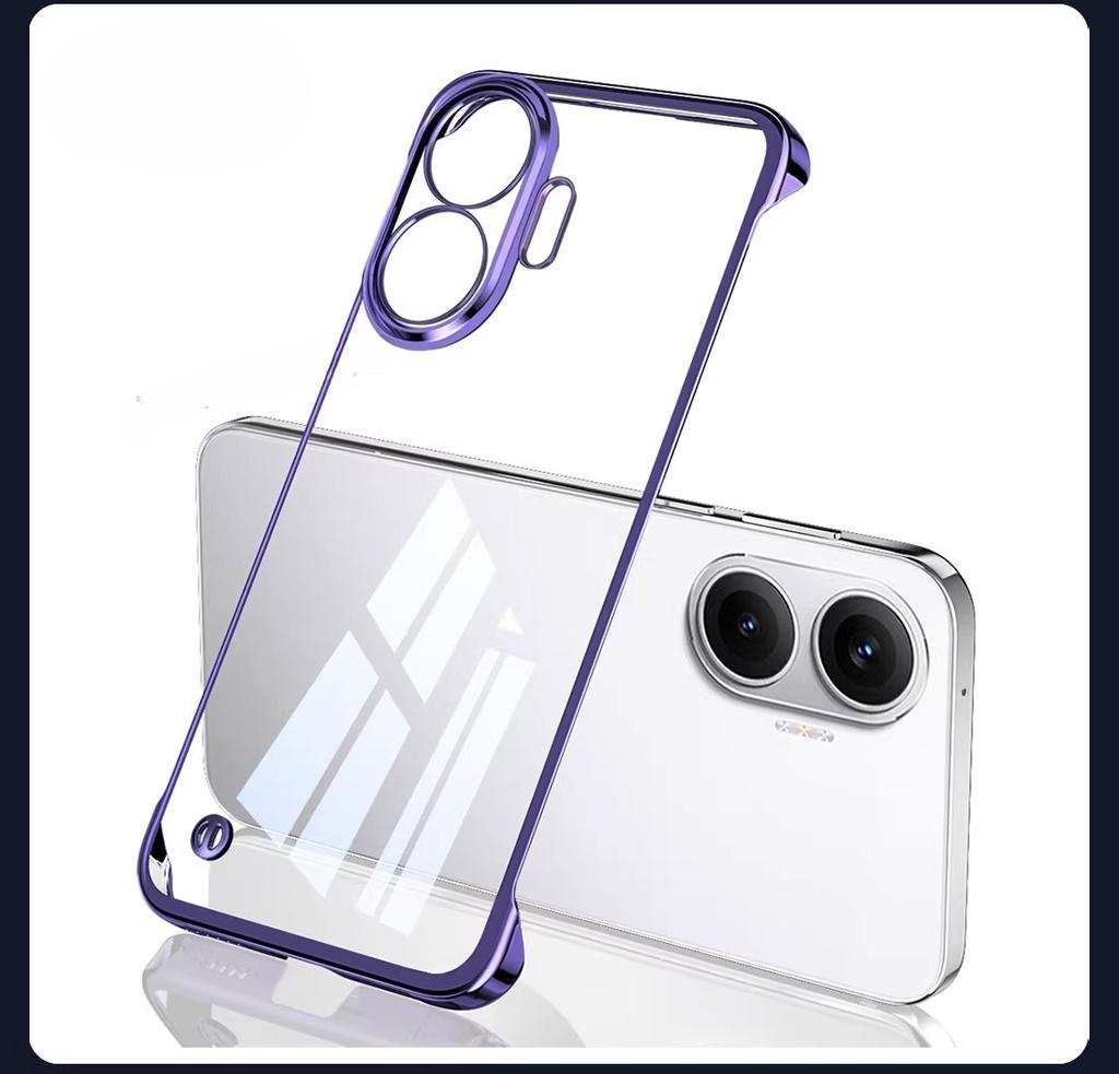 For Xiaomi Poco X7 Pro Electroplated Borderless Transparent Phone Case for Pocox7 Pocox7Pro PC Hard Shell Protective Cover