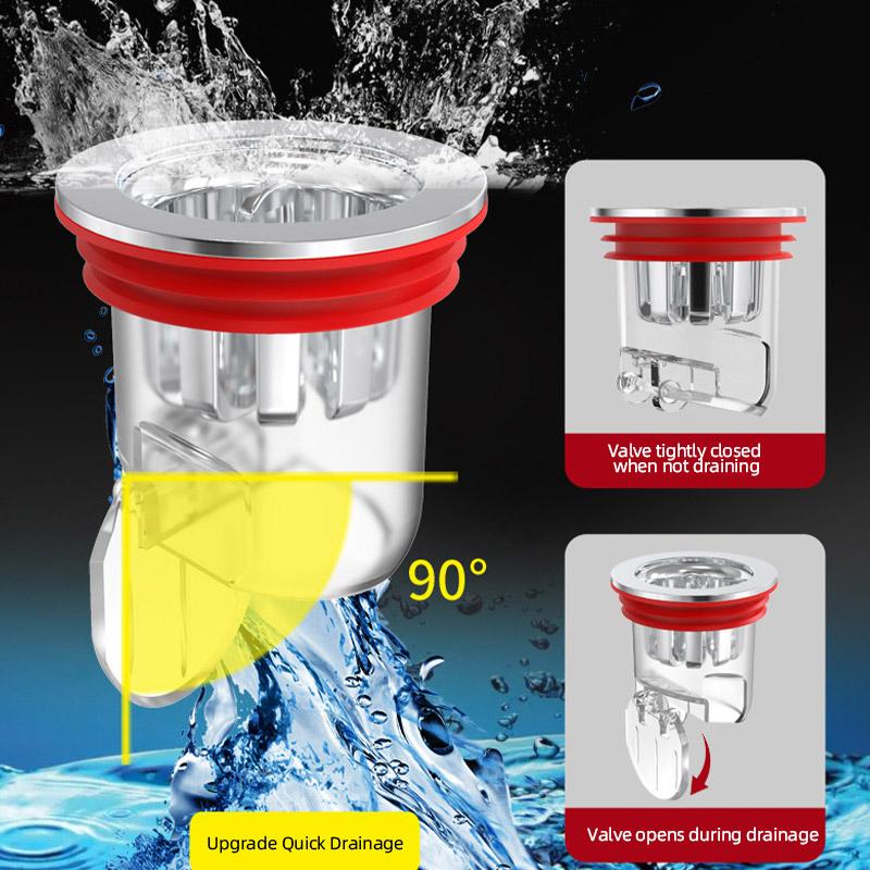 

Kitchen Bathroom Floor Drain Anti-Odor Magnetic Suction Floor Drain Removable Hair Strainer Drain Sewer Accessories