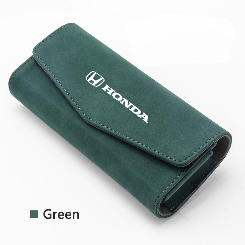 AAAHL1 Suede Car Glasses Case Sunglasses Storage Box Clip For Honda Civic Accord Fit CRV Jazz Odyssey Prelude Insight Legend Stream HRV