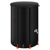 Faltbarer Regentonnen, 380 L Tragbarer Regenwassersammeltonne, 1000D PVC Regenwassersammelsystem, Gartenwasserauffangbehälter Lagerung