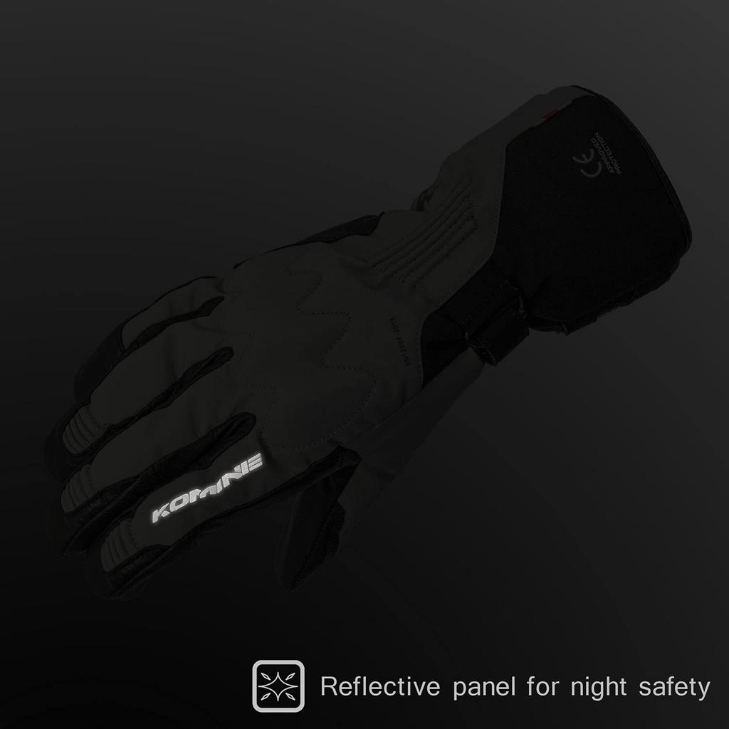 Komine AIRGEL Protect Winter Light XL GK-828 Gloves, Gray/Black,