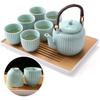 ChineseTea Sets - White Porcelain Tea Set with 1 Teapot Set, 6 Tea Cups, 1 Tea Tray, 1 Stainless Infuser, Minimalist Household Tea-things