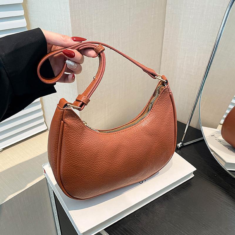Fashion Armpit Bags for Women Lichee Pattern Crescent Bag Leather PU Purses and Handbags Designer Small Shoulder Bag CLE