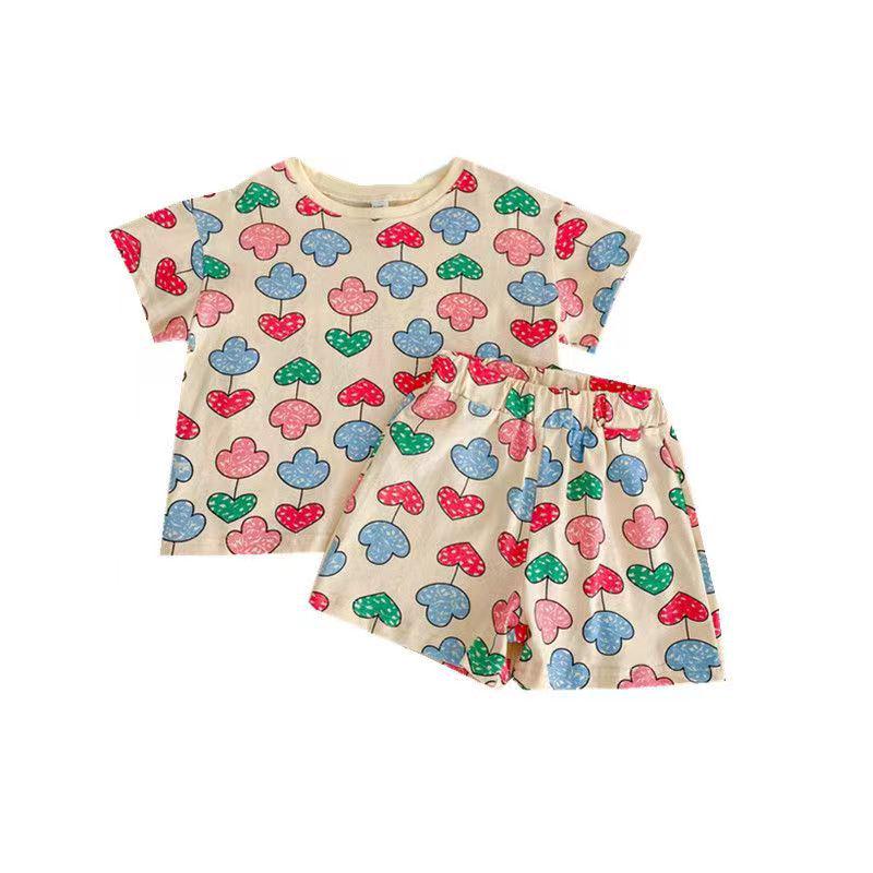 "Ice Silk Baby Summer Pajamas: Loose, Short-Sleeved, Cool Sleepwear for Boys and Girls"