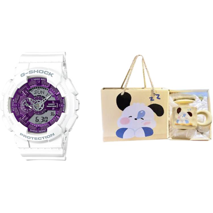 Casio / Quarzwerk Uhr Unisex Lila Zifferblatt GA-110XWS