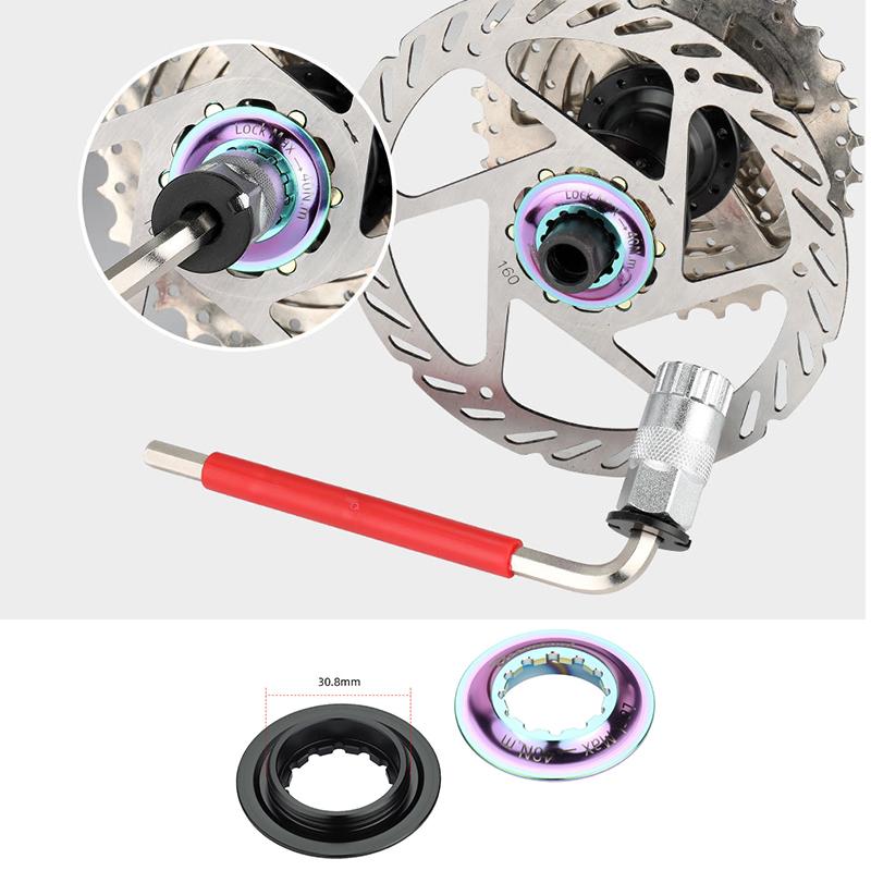 44mm Fahrrad Center Lock zu 6-Loch Scheibenbremsadapter Fahrradnabe Rotor Umwandlung für Fahrrad Scheibenbremszubehör