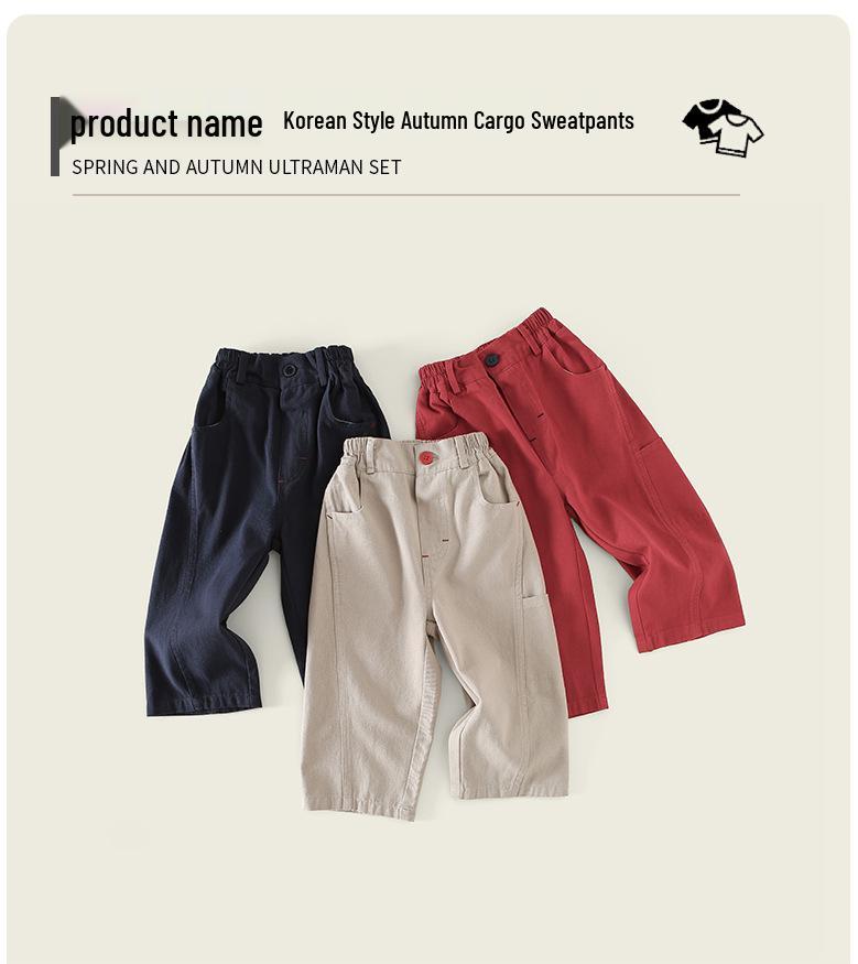 Neue Herbst Kinder Locker geschnittene Cargohose – Modische Baumwoll-Freizeitbekleidung für Jungen und Mädchen