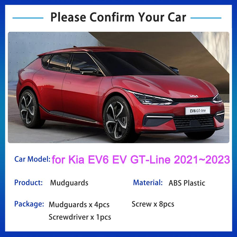 4 szt. Błotniki do Kia EV6 GT-Line GT CV 2022 2023 Akcesoria Błotniki Nadkola Koła Przednie Tylne Ochraniacze Błotne Auto Samochód