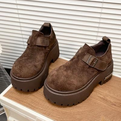 Flats Women Sport Shoes Platform Suede Casual Loafers Shoes Fashion Autumn Woman Sneakers 2025 Brand Designer Chaussure Femme