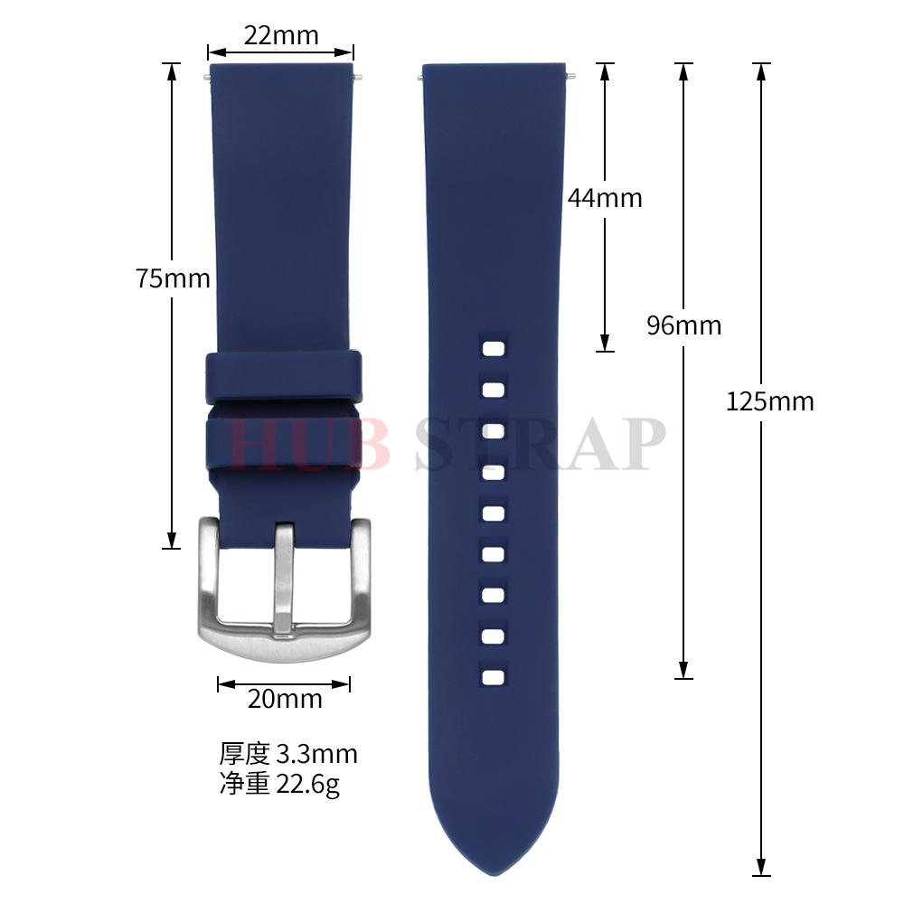 Silicone Watch Band 18mm 19mm 20mm 22mm 24mm Men's Women Sports Watrproof Strap for Rolex for Seiko Watch Replacement Watchband