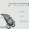 3-in-1 Shopping Trolley Shopping Cart Bike Trailer Hand Truck, 53 X 43 X 110cm, Gray+Silver