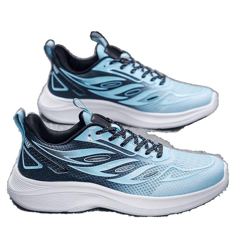 Large size sports shoes Middle school students soft-soled running shoes Mesh breathable feet Wide feet Fat shoes