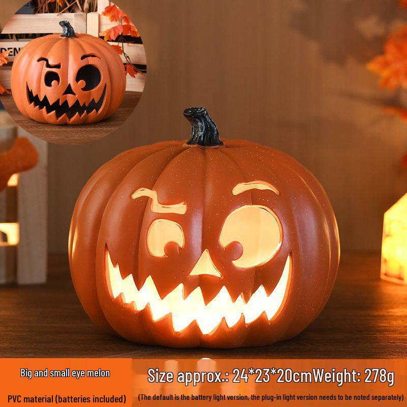 Halloween Light-Up Hollow Pumpkin Lantern for Outdoor Decor