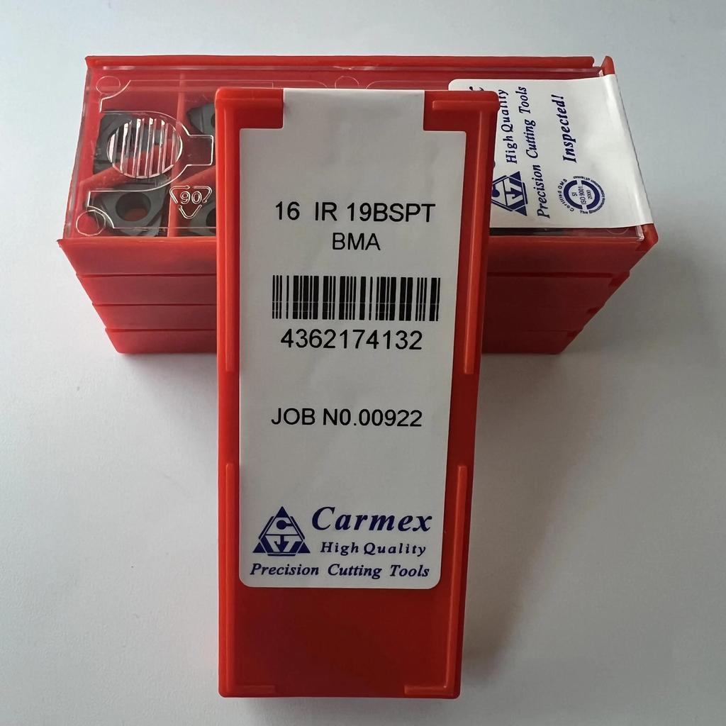 Original / 16IR19BSPT BMA / Industrial Indexable Carbide Inserts 10 Pcs