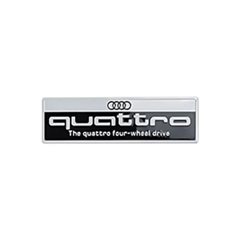 QR1 Alloy Car Rear Trunk Emblem Body Side Stickers for m1 Quattro ABT Logo A3 A4 A5 A6 A7 A8 Badge Decal Refitting Accessories