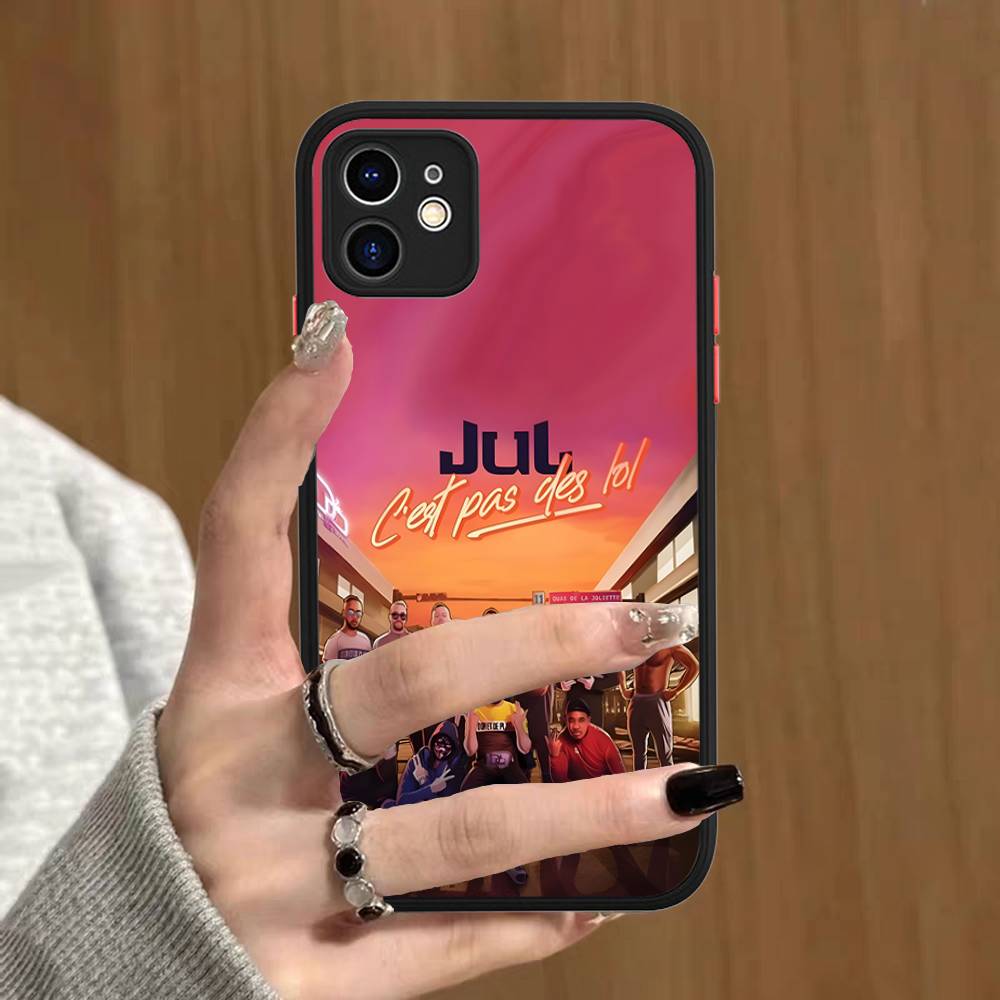 

Rapper J-JuL C est Pas Des Lol Phone Case For IPhone 16 15 14 13 12 11 Pro Max 7 8 6 6s Plus Matte Cover iphone 16 plus