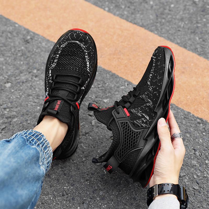 Autumn Men's New Casual Sports Shoes Men's Flying Shock Reduction Ultra -light Running Shoes