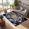 Juventus FC Printed Flannel Area Rug Non Slip Soft Polyester Floor Carpet Indoor Decor Mat for Bedroom Living Room Sofa