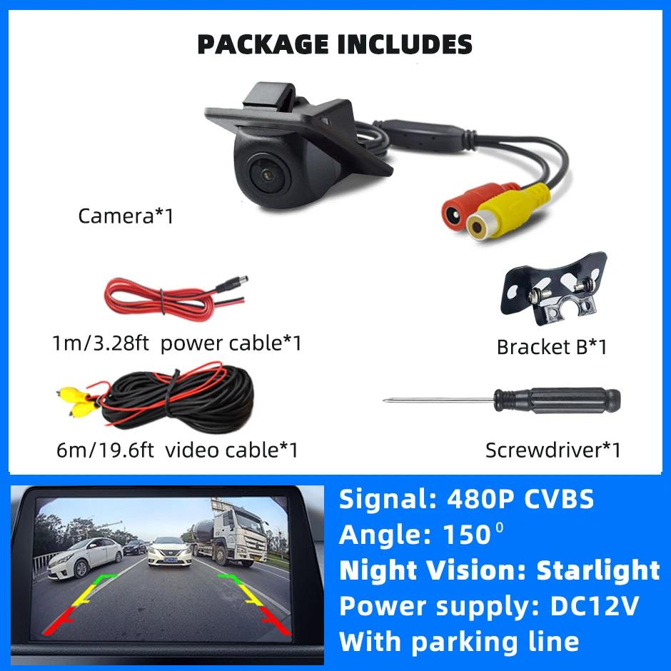 

HD Reverse Rear View Backup Camera License Plate Light Mount AHD1080P or 720P or CVBS Assist System for CAR Kia K3 K3S