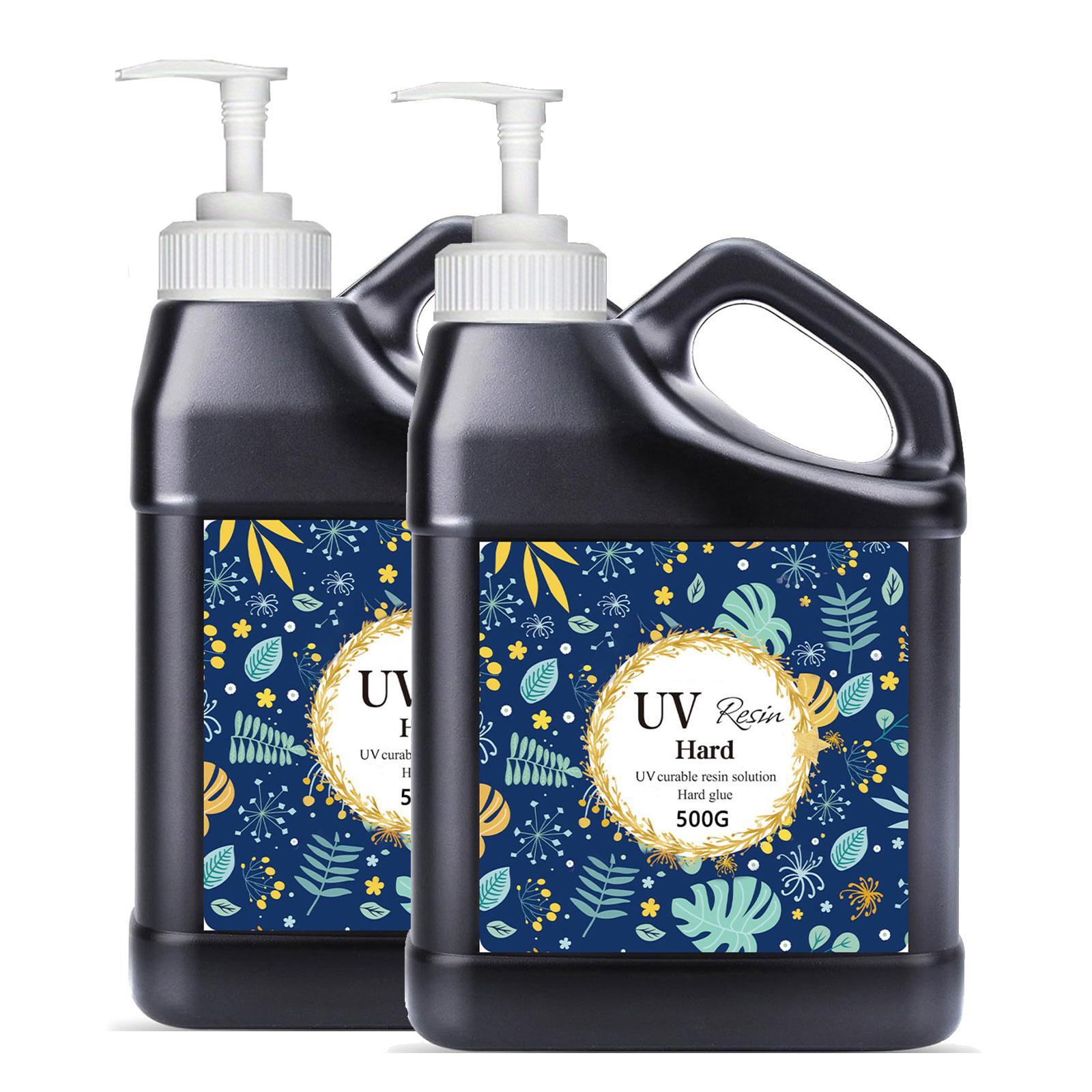 

Большая бутылка УФ-смолы с насосом для профессионального использования УФ-смоляный клей, устойчивый к атмосферным воздействиям УФ-клей для художественных творений 2 синий