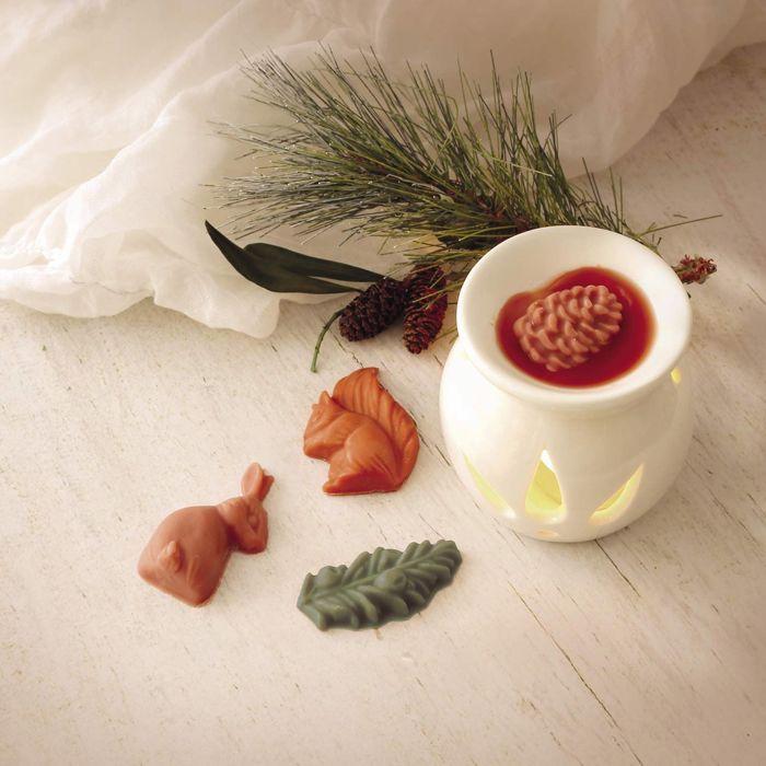 Moule 4 fondants à bougie forêt