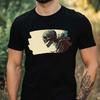 T-Shirt Men Skeleton Hell Creature Motif Cotton Size XS To 5XL