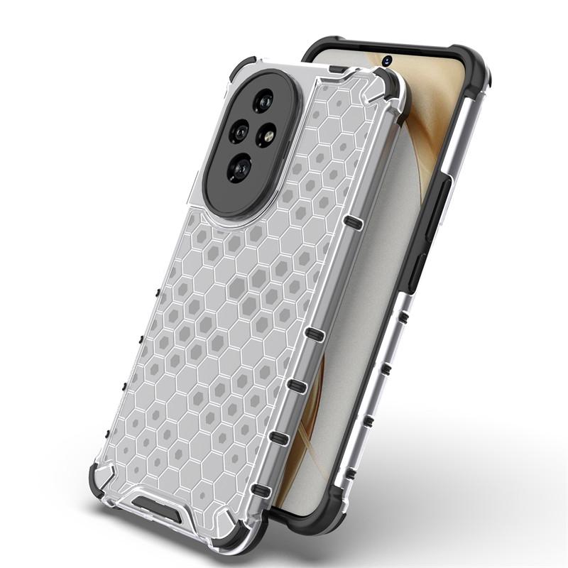 For Honor 200 Case Honor 200 Cover Bumper Luxury Honeycomb Shockproof TPU Armor PC Silicone Protector Phone Back Cover Honor 200