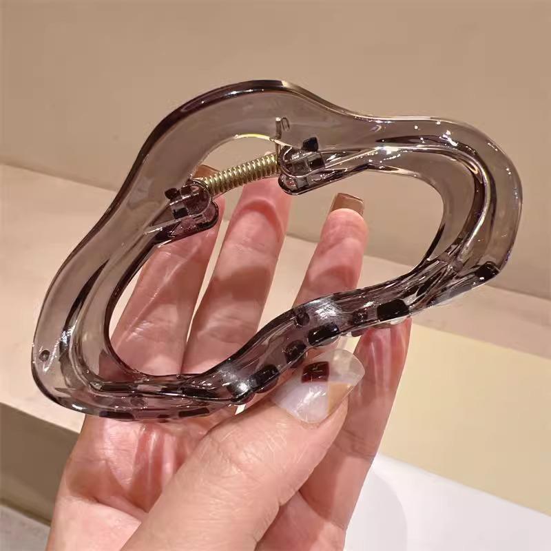 2025 High-End Acrylic Cloud Large Hair Claw for Women - Back of Head Shark Clip Accessory