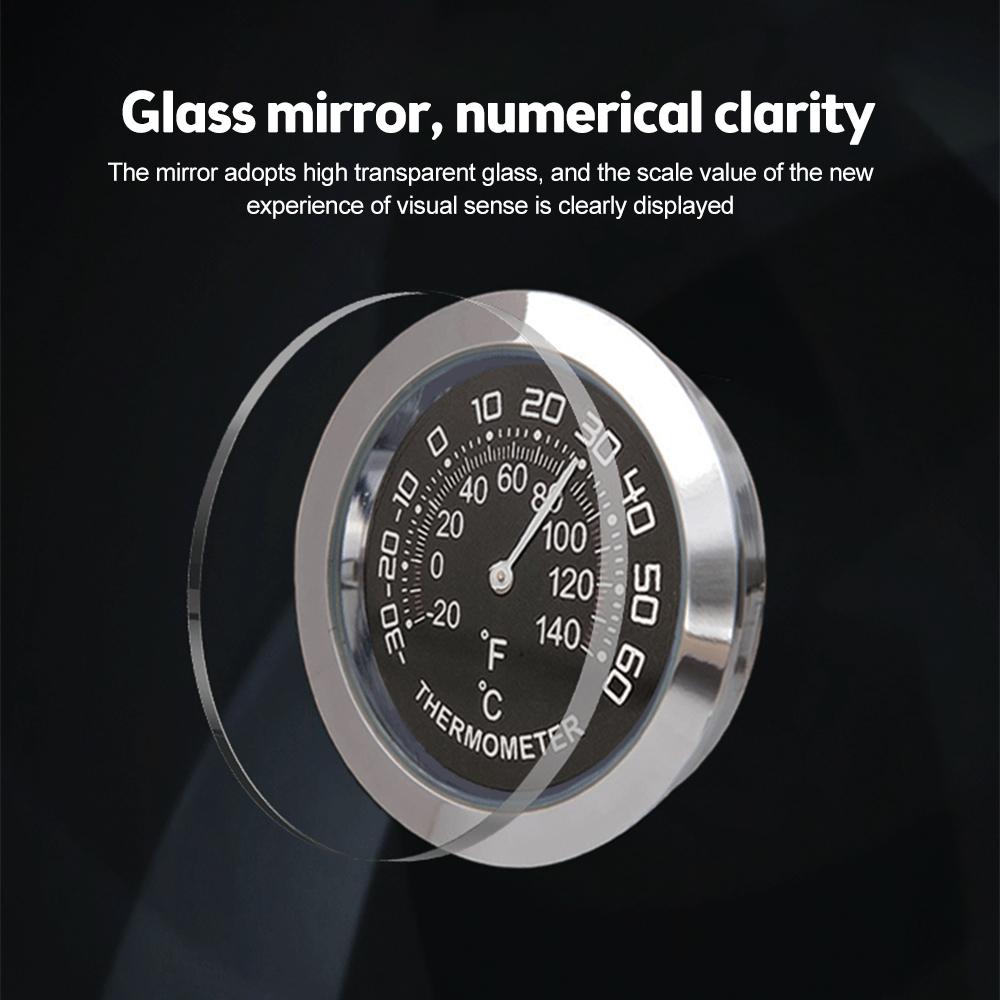 Mini Thermometer Hygrometer Mechanical No Battery Analog 37mm Car Temperature and Humidity Gauge with Paste Sticker