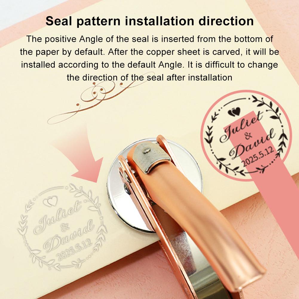 DIY Samolepka na ozubené kolo Ruční kleště Kovové výlisky Ražební kleště pro Party Hlavičkový papír LOGO Svatba Obálka Kůže