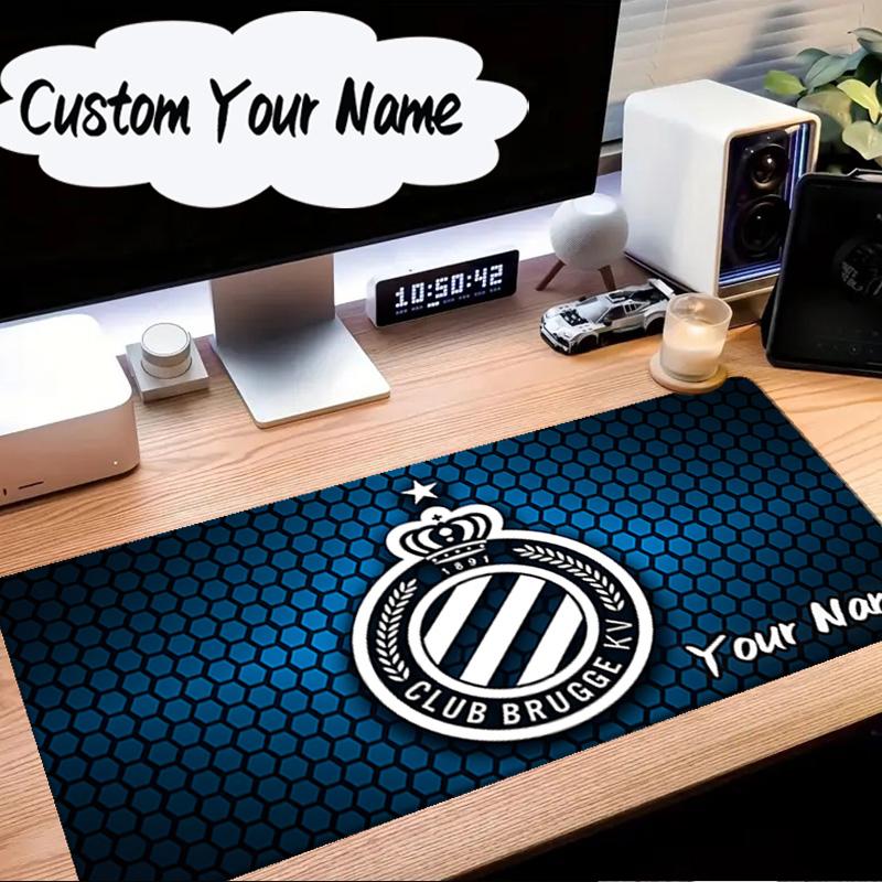 Custom Name Mouse Pad Golden Club Atletico Emblem Mouse Pad Desk Mat, Non-Slip Rubber Backer Pad For Computer Notebook Gaming Mouse Pad Birthday Gift