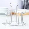 1 Pcs Kitchen Storage Metal Plated Cup Storage Rack Fast Drain Glass Ceramic Cup Rack