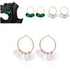 Minimalist Alloy Floral Earrings With Sparkling Sequins For Stylish Outfits