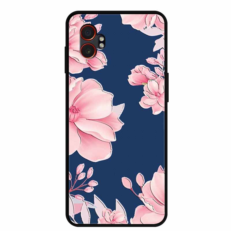 3D Emboss Case For Samsung Galaxy XCover7 Pro 5G Phone Case Flowers Silicone Soft Back Cover For Samsung Galaxy XCover7Pro Case