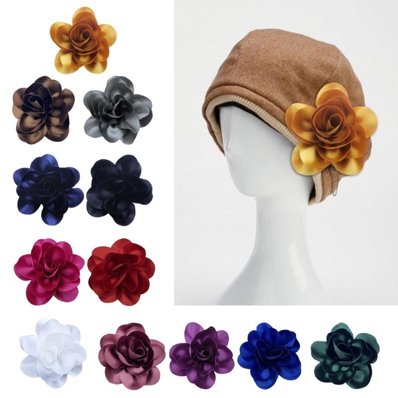 Beautiful Satins Flower Lapel Pin Delicate Brooch French Brooch with Unique Pattern for Fashion Forward Individuals